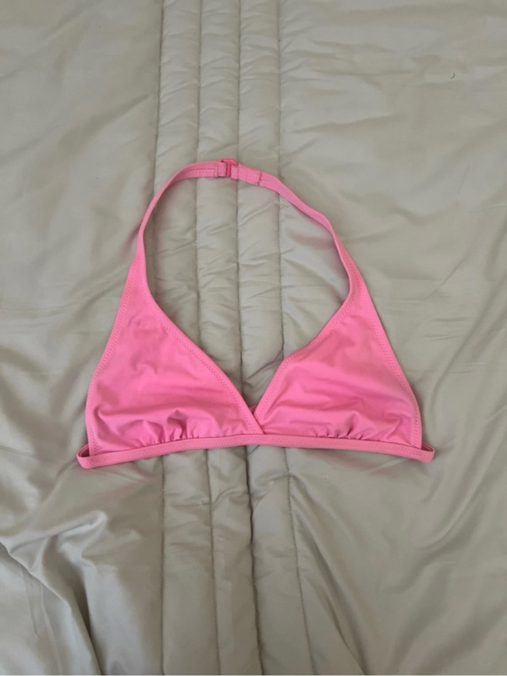 Women’s Pink Halter Triangle Bikini Top